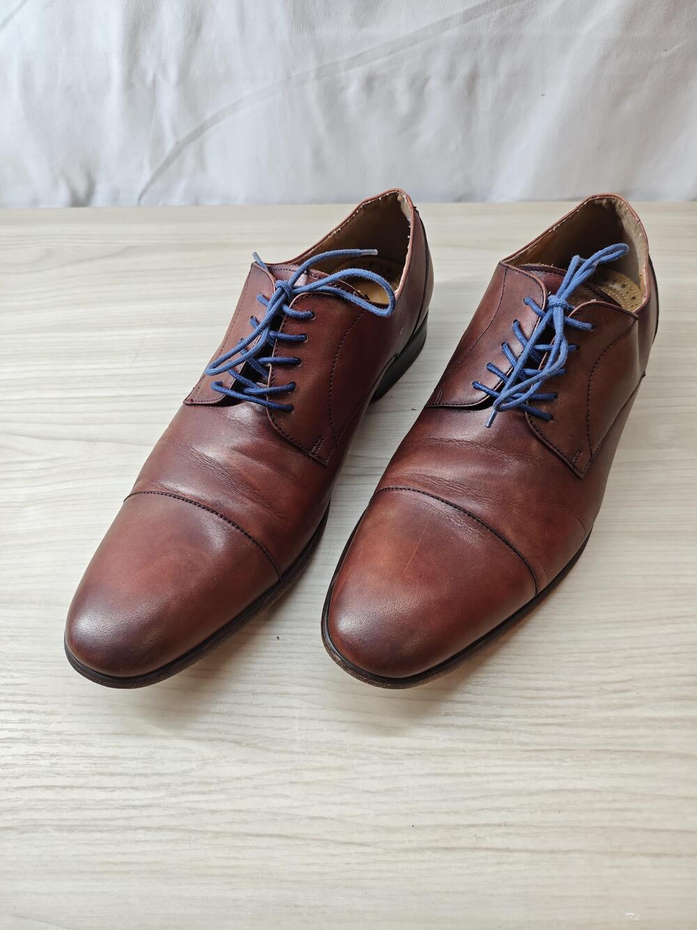 Aldo Shoes Mens Size 10 Brown Leather Oxford Lace Up Dress Formal Classic EU 44
